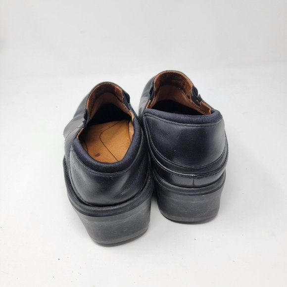 Ariat Women's Sz 8B Black‎ Leather Toe Slip On Nurse Shoes Clog - Picture 5 of 8